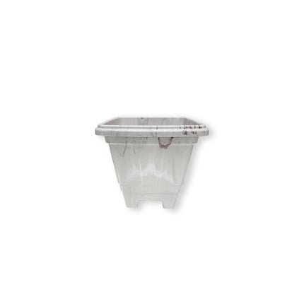 VASO QUADRADO M MARMORIZADO (19x20CM) - 3,5L