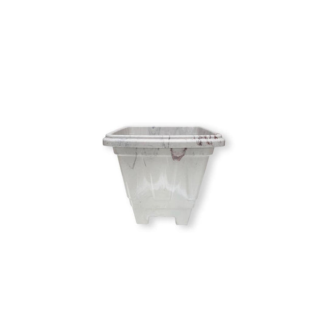 VASO QUADRADO M MARMORIZADO (19x20CM) - 3,5L