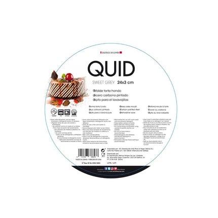 Molde tarta hondo 24x3cm Sweet Grey Quid