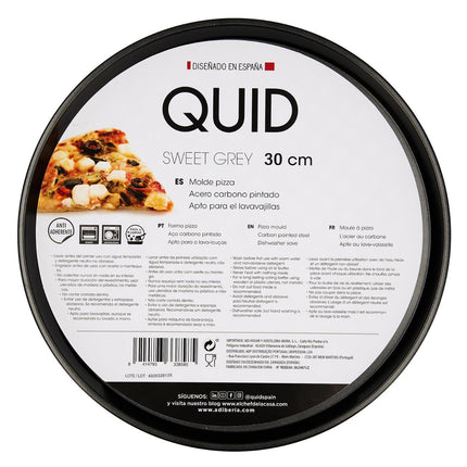 Molde pizza 30x0,9cm Sweet Grey Quid
