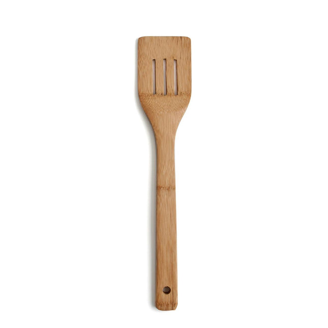 Espátula perforada madera 30cm Renova Bambú Quid