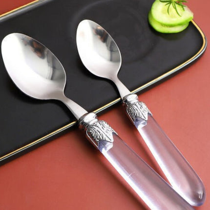 JUEGO D/CUBIERTOS SILVER C/ MANGO TRANSPARENTE