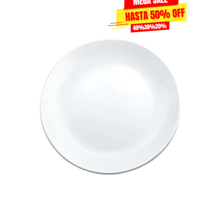 PLATO LLANO 23 CM BLANCO PORC BASIC QD